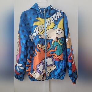 Members Only Nickelodeon Rugrats Windbreaker Jacket Full Zip Hoodie